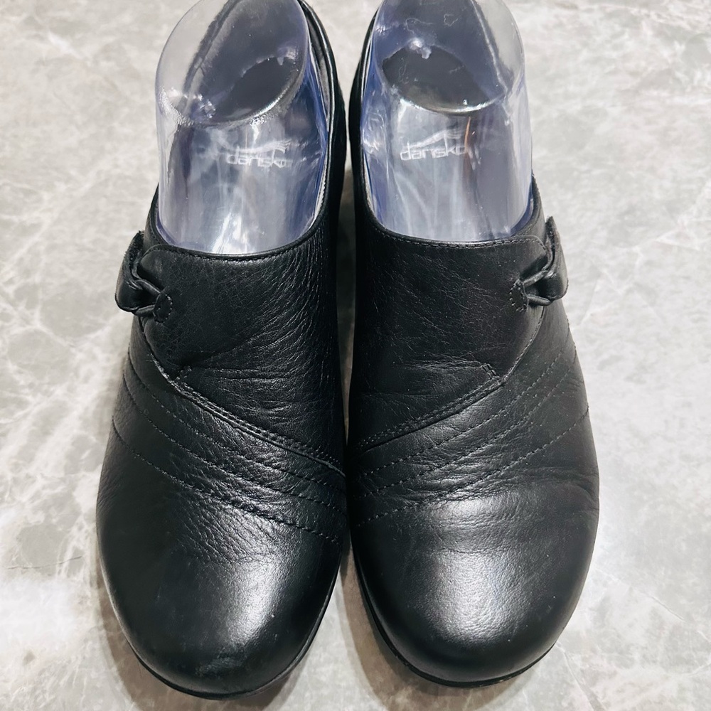 Dansko Franny Loafer Leather Slip On Black Sz 39 US 8.5-9 Comfy Durable